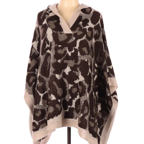 Vertigo Sweaters - Vertigo womens Poncho Style Oversized Knitted hood